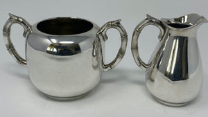 Silver Plated Sugar Basin and Cream Jug
