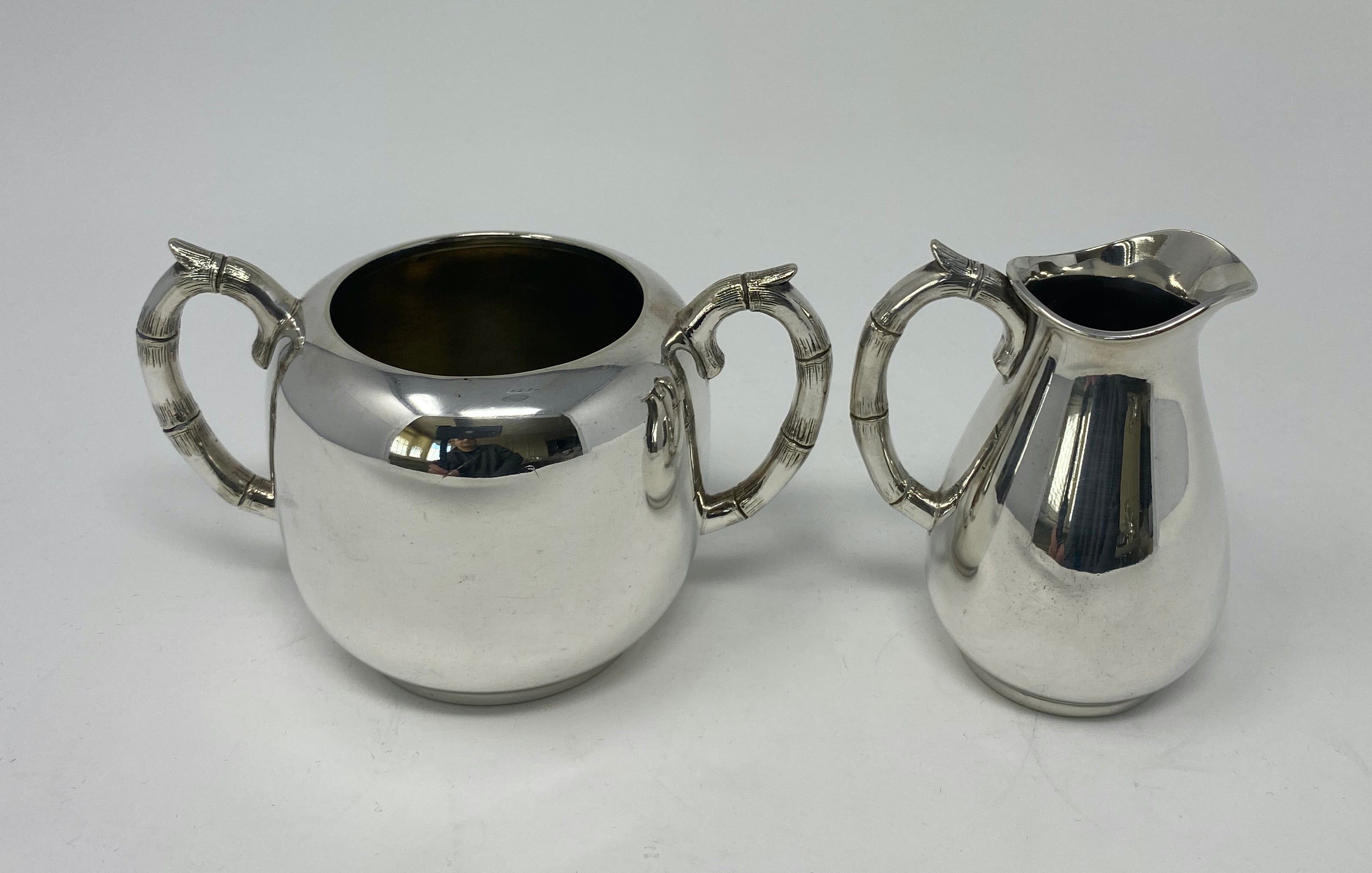 Silver Plated Sugar Basin and Cream Jug