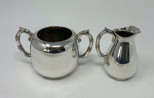 Silver Plated Sugar Basin and Cream Jug