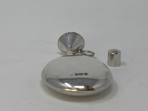 Silver Perfume Bottle and Funnel