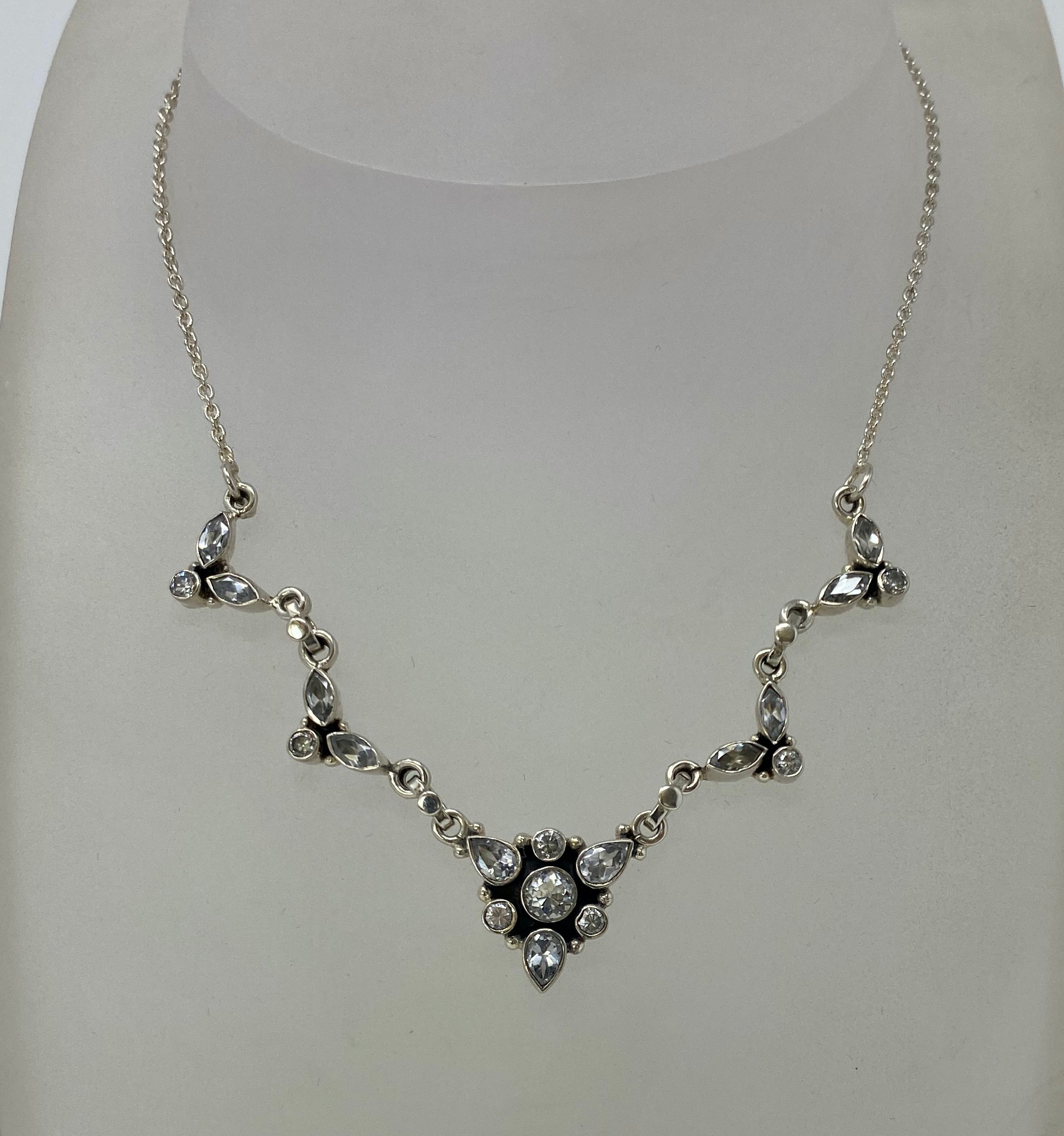 Silver and Cubic Zirconia Necklace