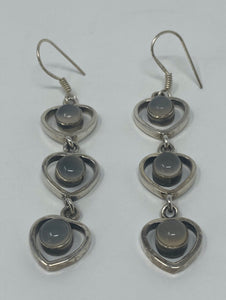 Silver and Moonstone Earrings