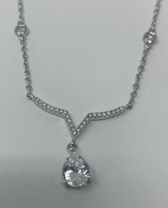 Silver and Cubic Zirconia Necklace