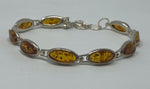 Load image into Gallery viewer, Silver and Amber Bracelet

