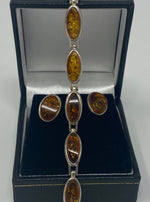 Load image into Gallery viewer, Silver and Amber Bracelet
