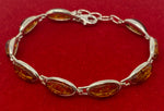 Load image into Gallery viewer, Silver and Amber Bracelet
