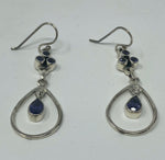Load image into Gallery viewer, Pair of Silver and Lolite Earrings
