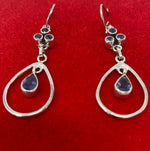 Load image into Gallery viewer, Pair of Silver and Lolite Earrings
