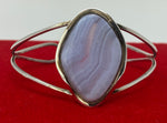Load image into Gallery viewer, Silver and Agate Bangle

