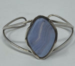 Load image into Gallery viewer, Silver and Agate Bangle
