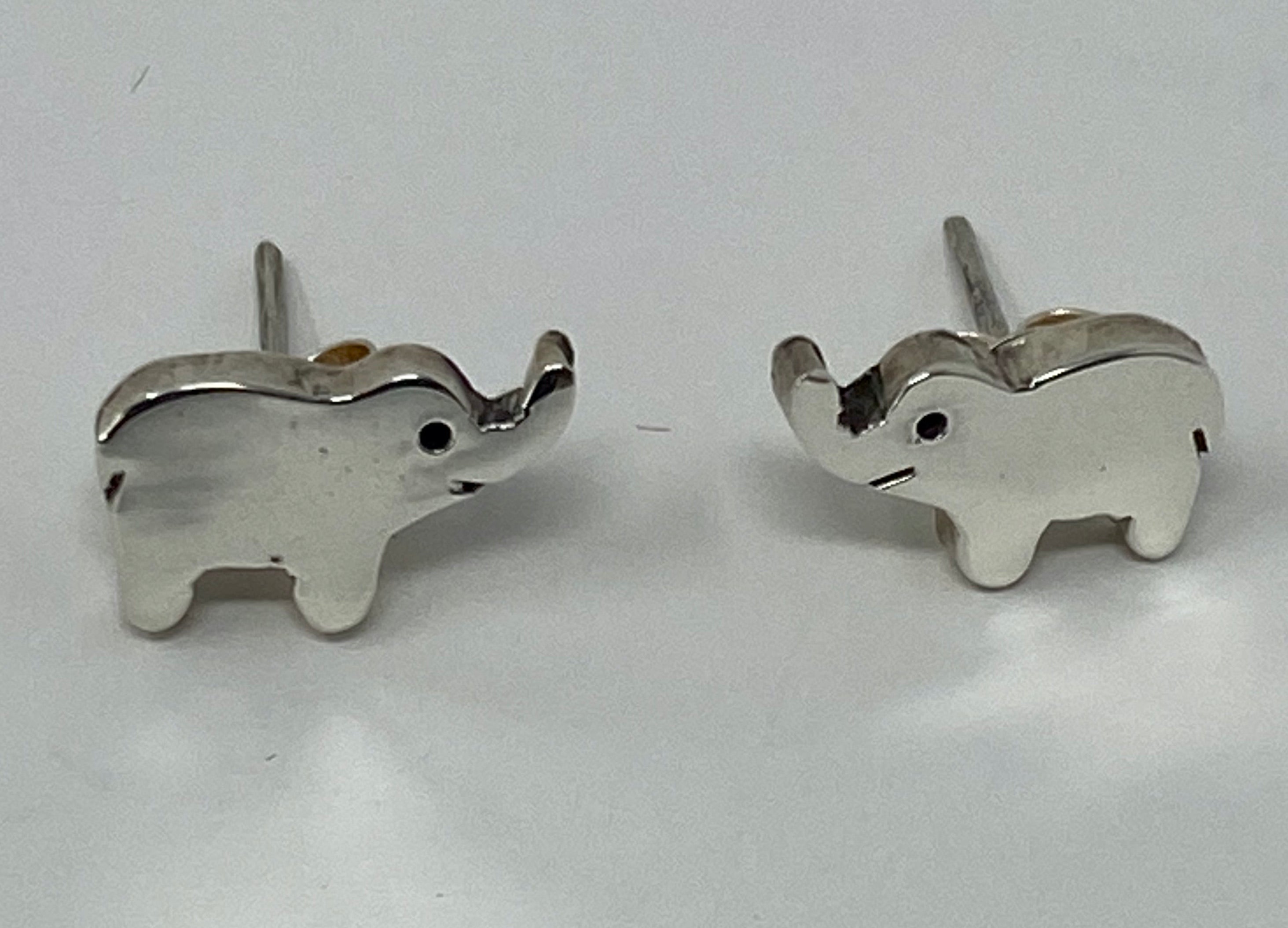 Pair of Silver Children's Bunny Rabbit Stud Earrings