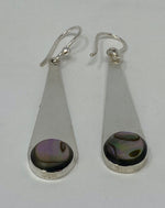 Load image into Gallery viewer, Silver and Abalone (Mother of Pearl) Earrings

