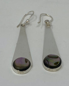 Silver and Abalone (Mother of Pearl) Earrings