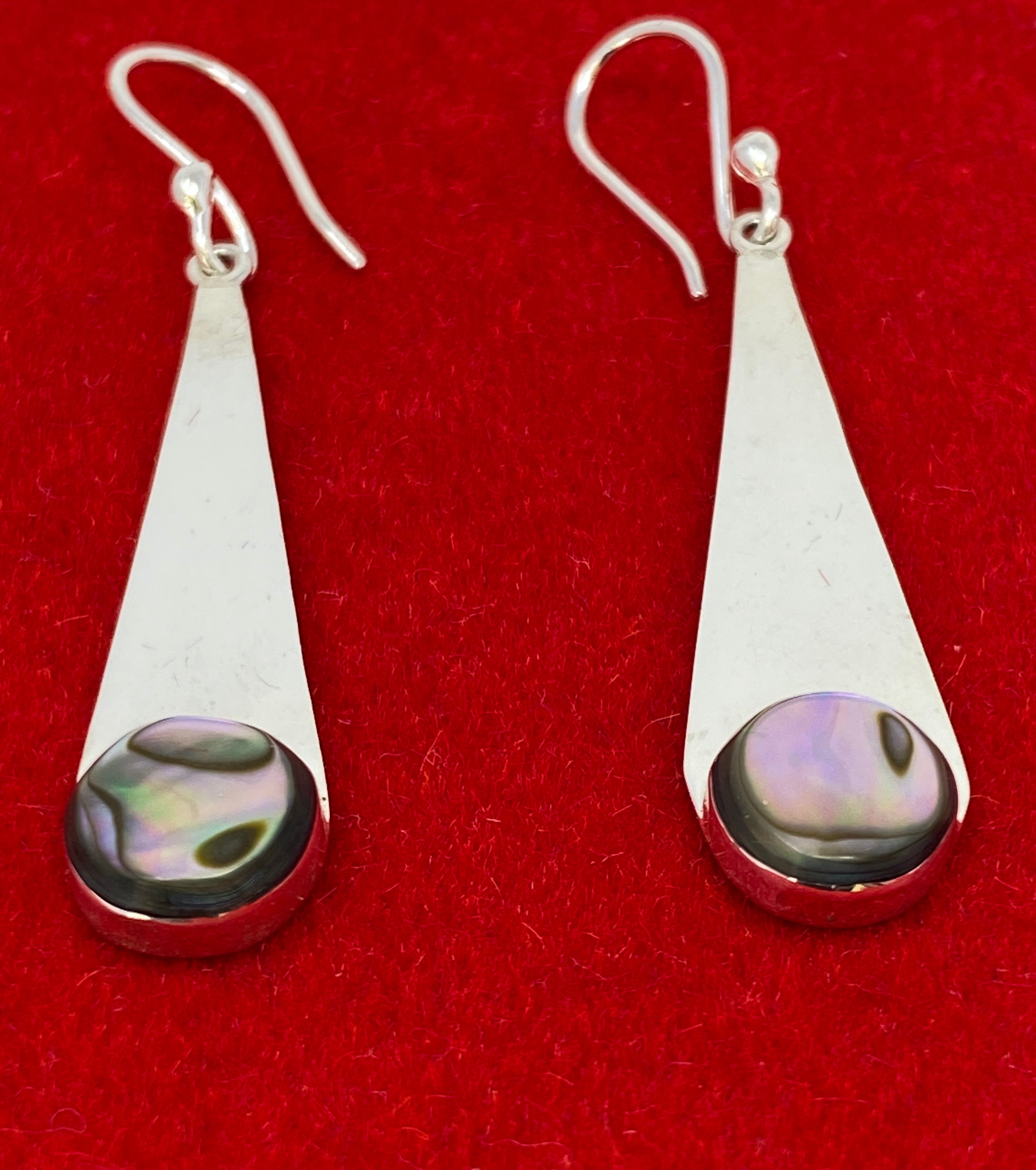 Silver and Abalone (Mother of Pearl) Earrings