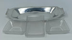Load image into Gallery viewer, Silver Plated and Glass Three Section Dish
