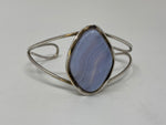 Load image into Gallery viewer, Silver and Agate Bangle
