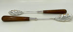 Load image into Gallery viewer, Pair of Silver Plated and Oak Handle Salad Servers
