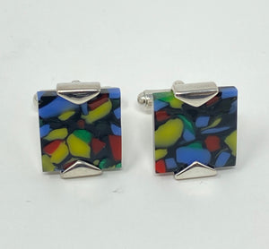 Multi Colour Resin Cufflinks