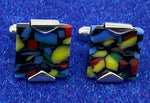 Load image into Gallery viewer, Multi Colour Resin Cufflinks
