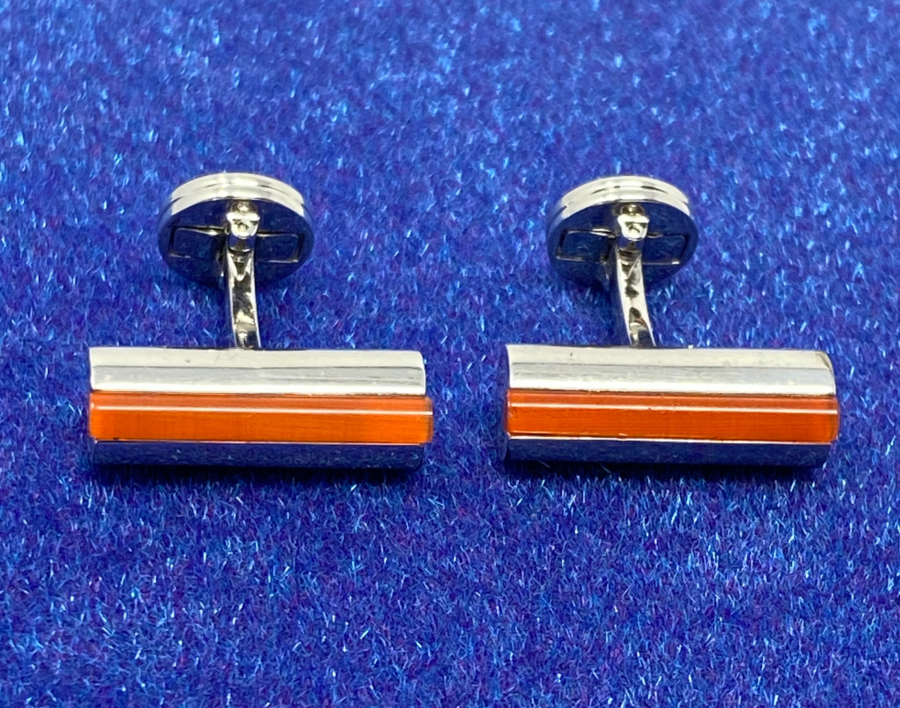 Silver and Resin Cufflinks