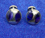Load image into Gallery viewer, Silver and Blue Cufflinks
