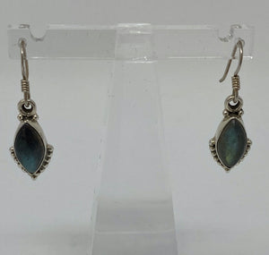 Silver and Labradorite Earrings