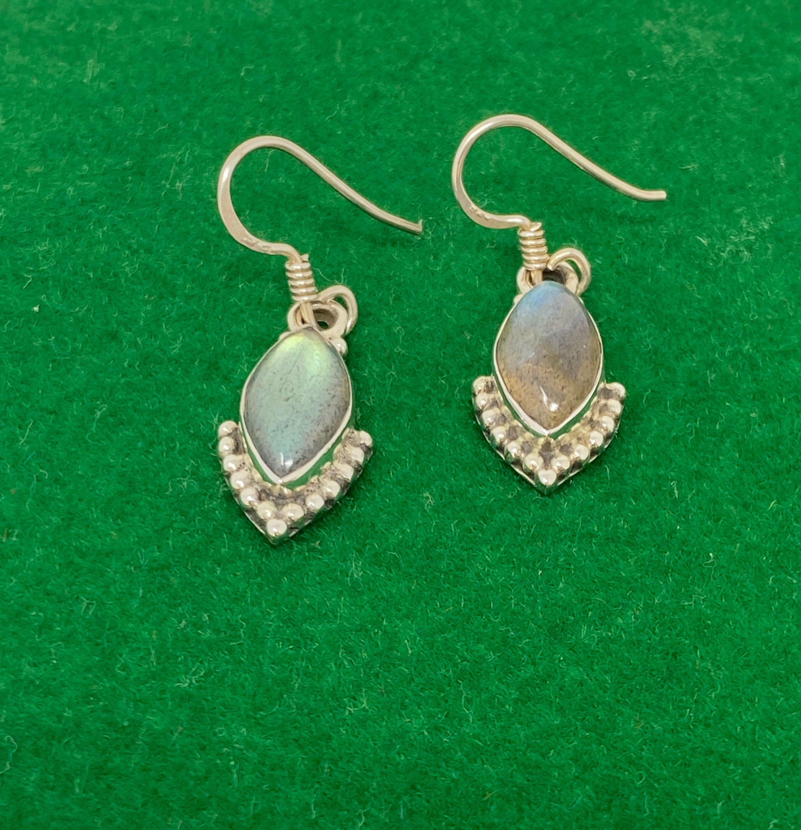 Silver and Labradorite Earrings