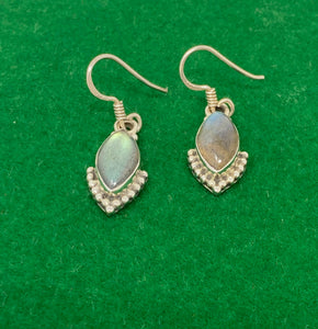 Silver and Labradorite Earrings