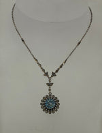 Load image into Gallery viewer, Blue Topaz and Marcasite Necklace
