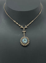 Load image into Gallery viewer, Blue Topaz and Marcasite Necklace
