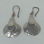 Load image into Gallery viewer, Silver Hammered Earrings
