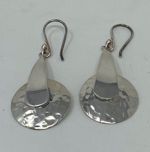 Silver Hammered Earrings