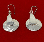 Load image into Gallery viewer, Silver Hammered Earrings
