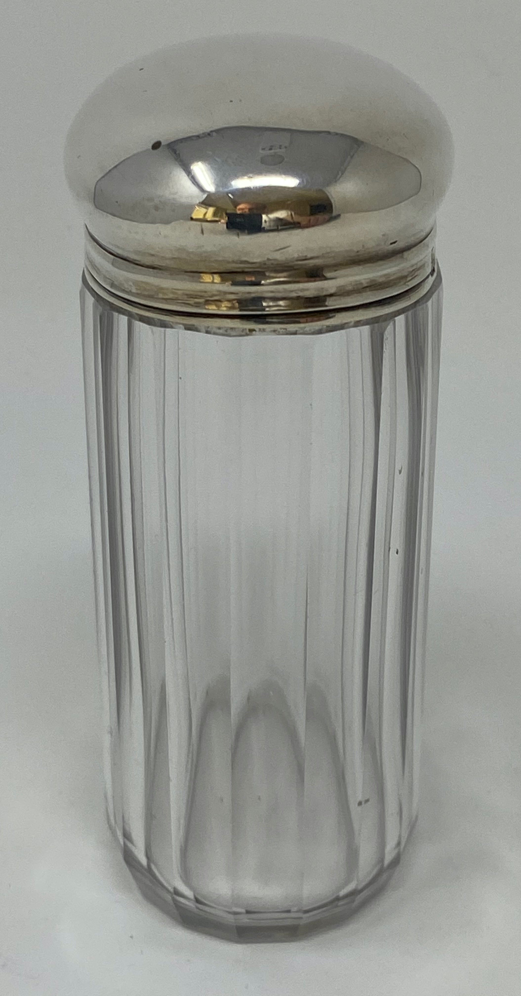 Silver and Glass Dresser Jar