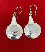 Load image into Gallery viewer, Silver Hammered Earrings
