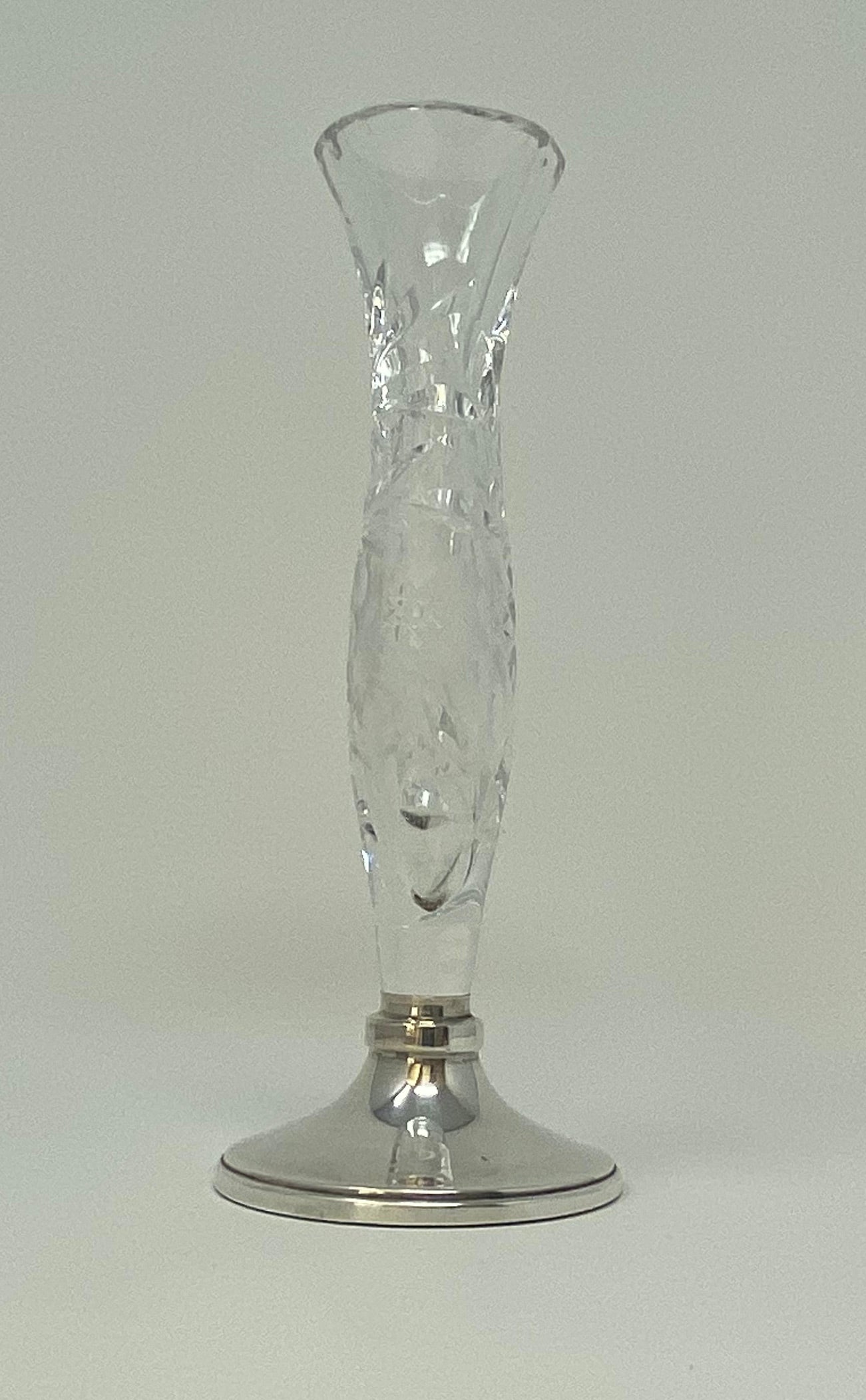 Silver and Glass Vase