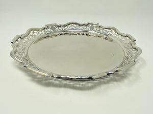 Silver Salver with Pierced Border