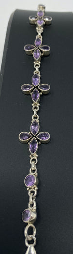 Load image into Gallery viewer, Silver and Amethyst Bracelet
