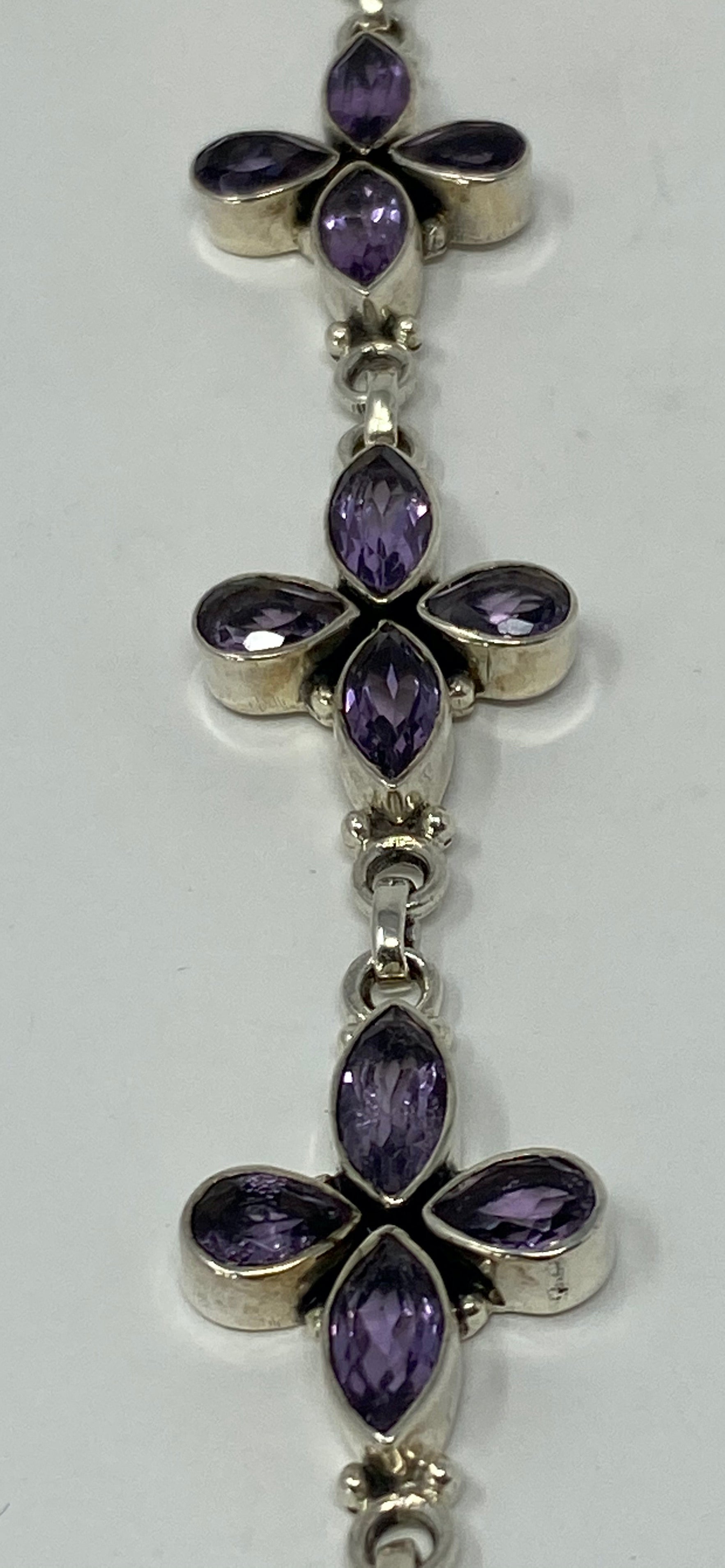 Silver and Amethyst Bracelet