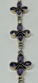 Load image into Gallery viewer, Silver and Amethyst Bracelet
