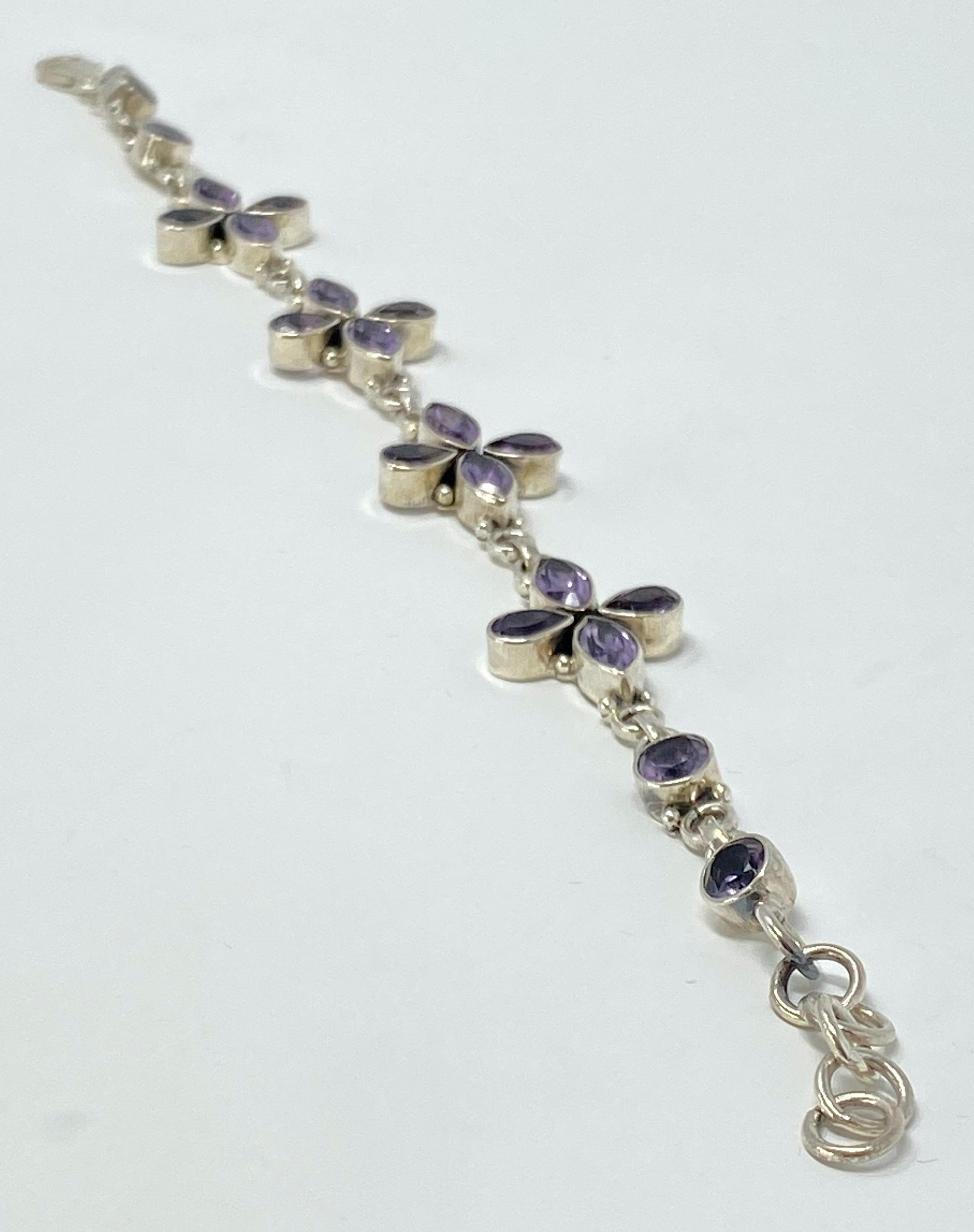 Silver and Amethyst Bracelet