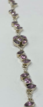 Load image into Gallery viewer, Silver and Pink Topaz Bracelet
