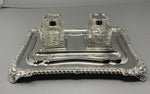 Load image into Gallery viewer, Silver Plated 2 Bottle Inkstand
