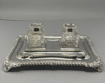 Load image into Gallery viewer, Silver Plated 2 Bottle Inkstand
