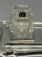 Load image into Gallery viewer, Silver Plated 2 Bottle Inkstand
