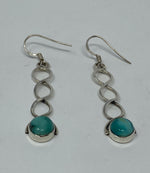 Load image into Gallery viewer, Silver and Natural Turquoise Earrings
