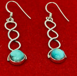Load image into Gallery viewer, Silver and Natural Turquoise Earrings
