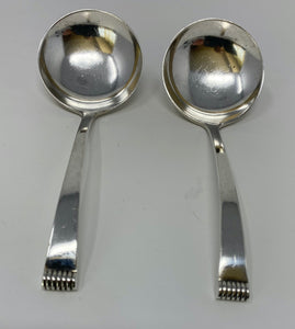 Pair of Silver Spoons - Cream/Sauce Ladles