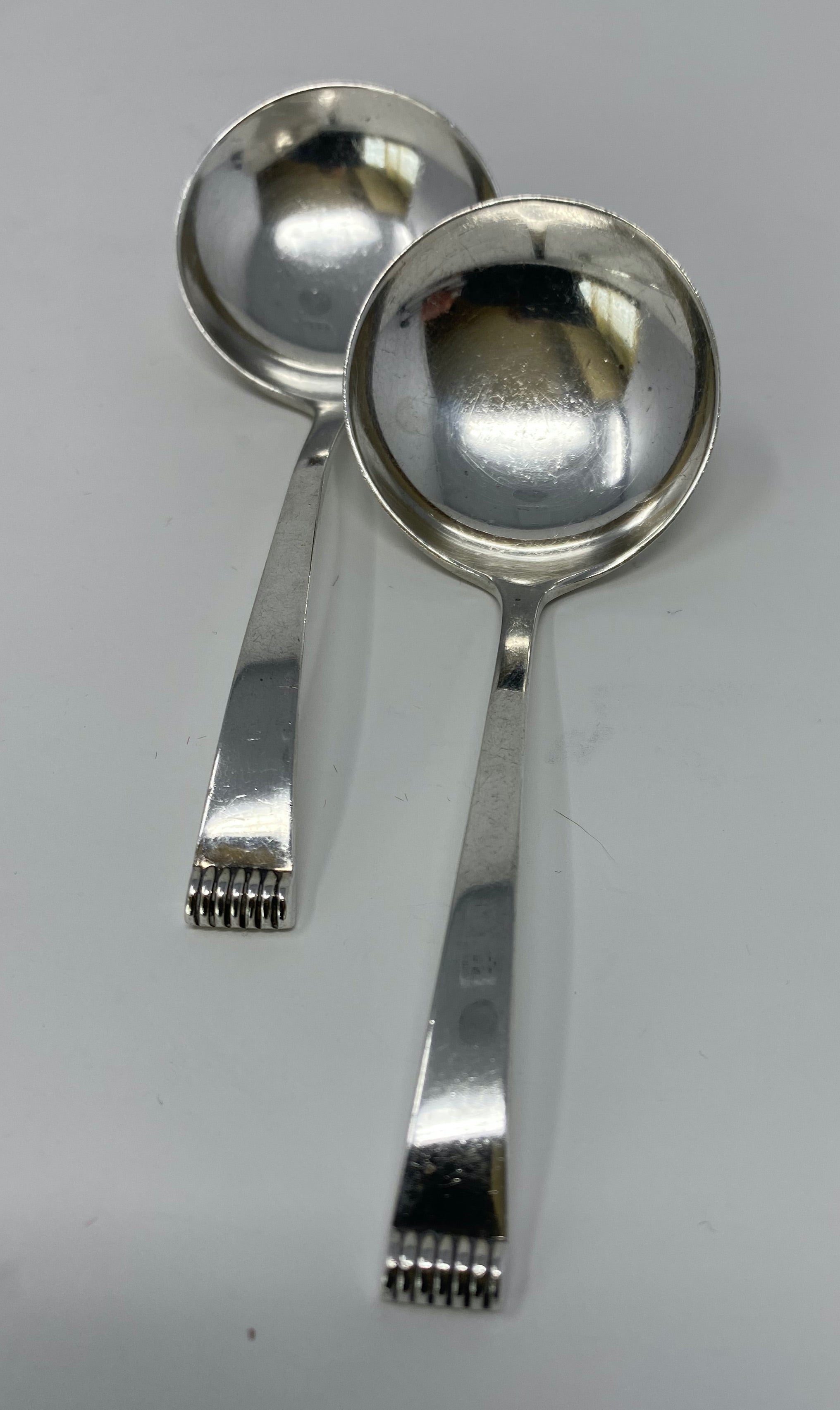 Pair of Silver Spoons - Cream/Sauce Ladles