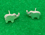 Load image into Gallery viewer, Pair of Silver Children&#39;s Bunny Rabbit Stud Earrings
